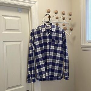 Oliver Spencer - Long Sleeve Button Down Shirt - Blue / White - Small